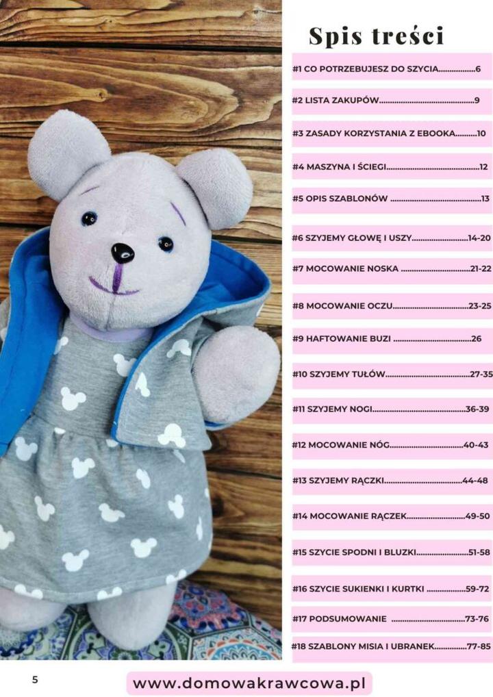 Wykroje i szablony do misia