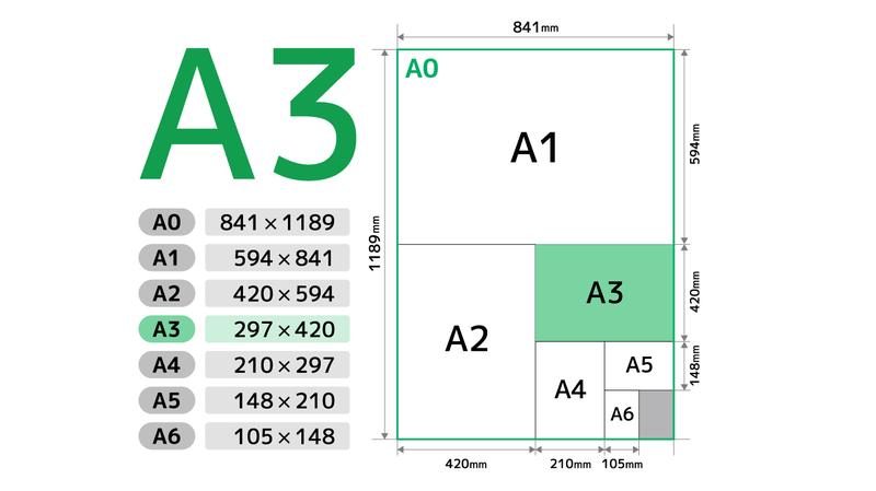 Wymiary A3 w centymetrach