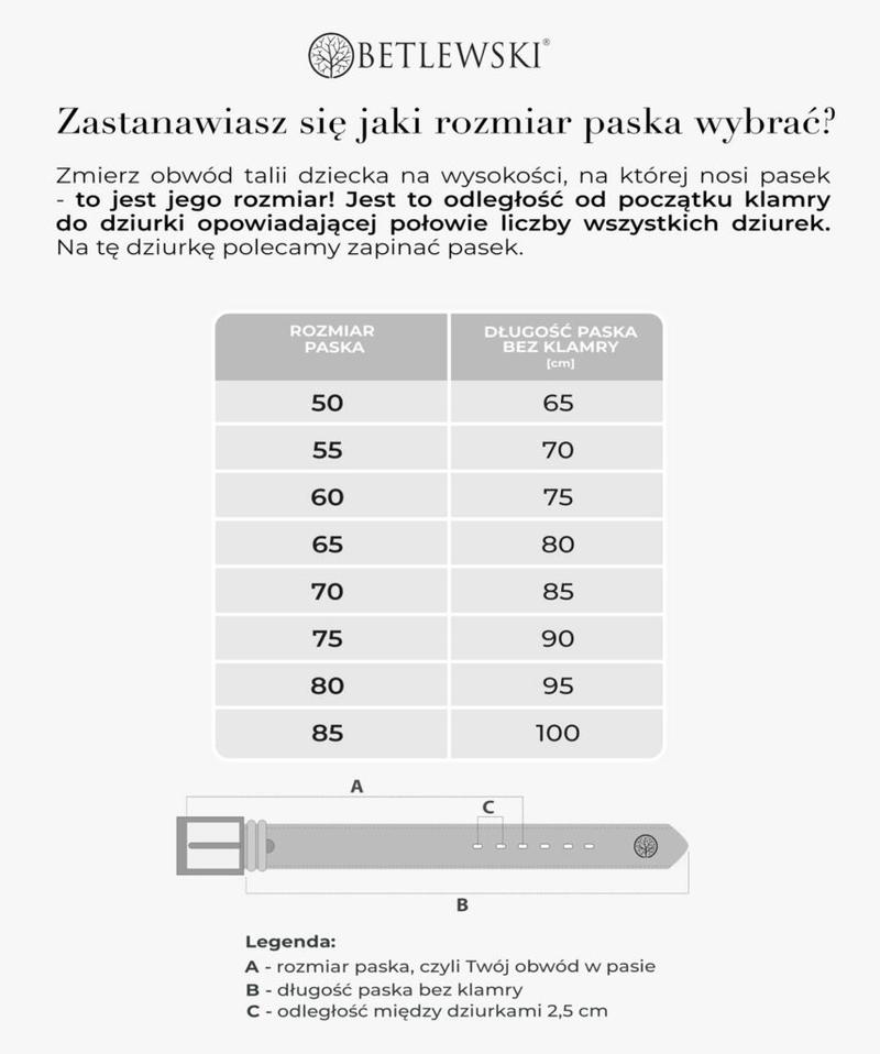 Rozmiar paska 80